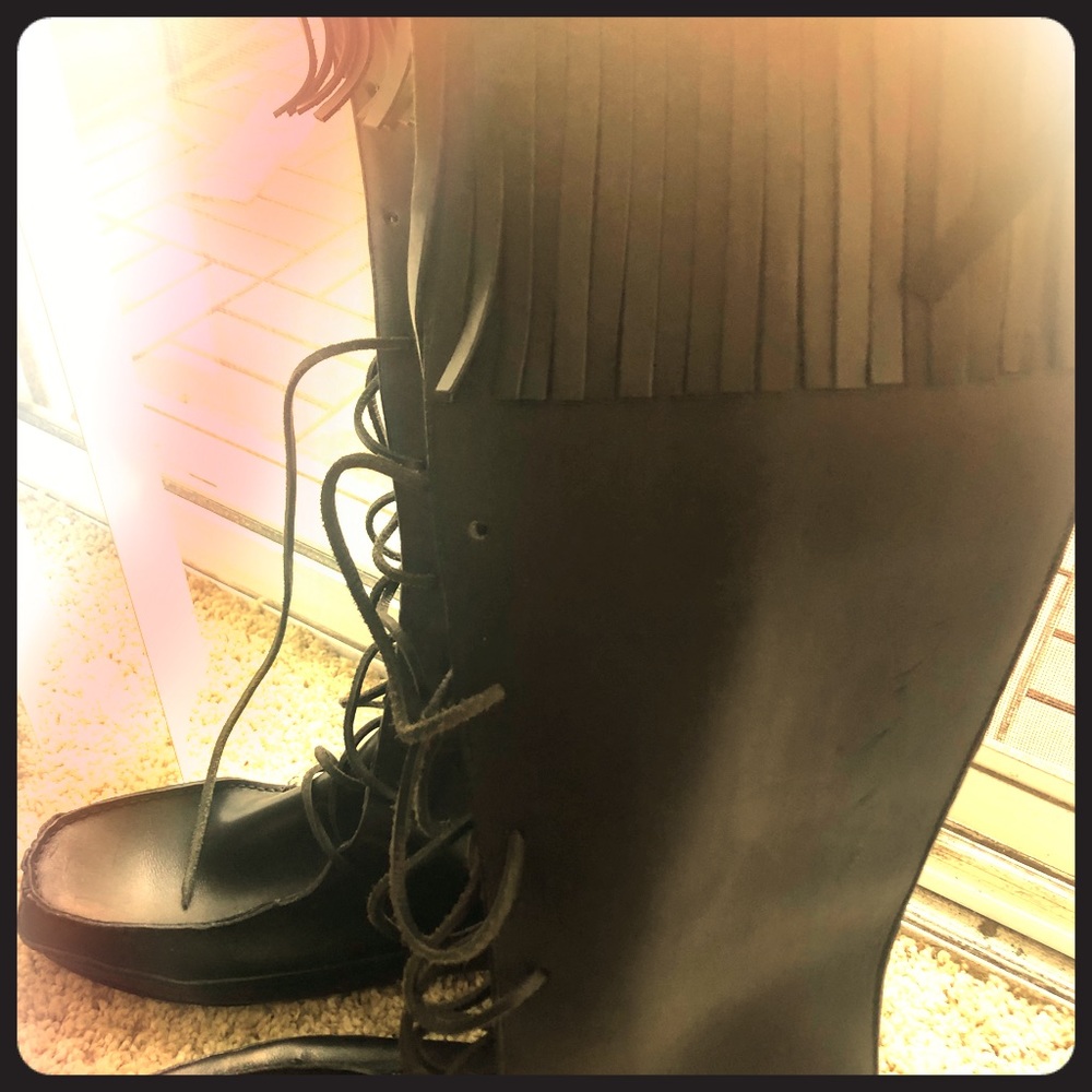 Authentic, Vintage GUCCI Lace-Up Leather Boots